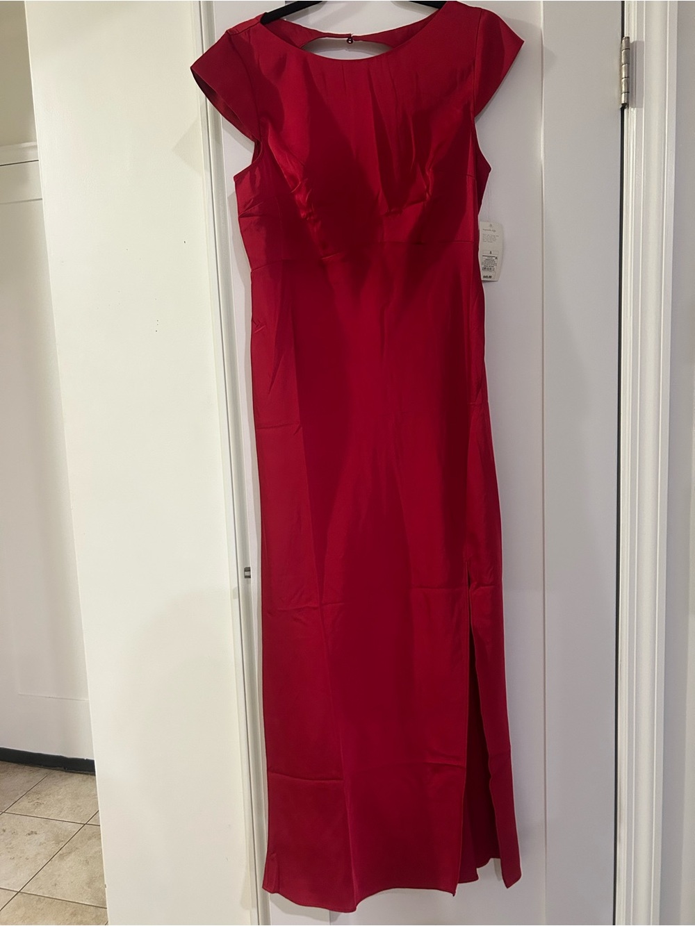 Target Red Cap-Sleeve Maxi Dress